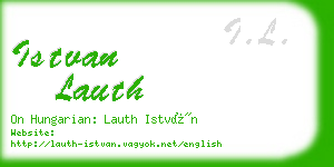 istvan lauth business card